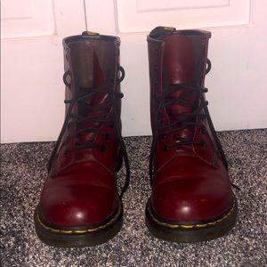 Maroon Dr. Martens